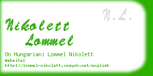 nikolett lommel business card